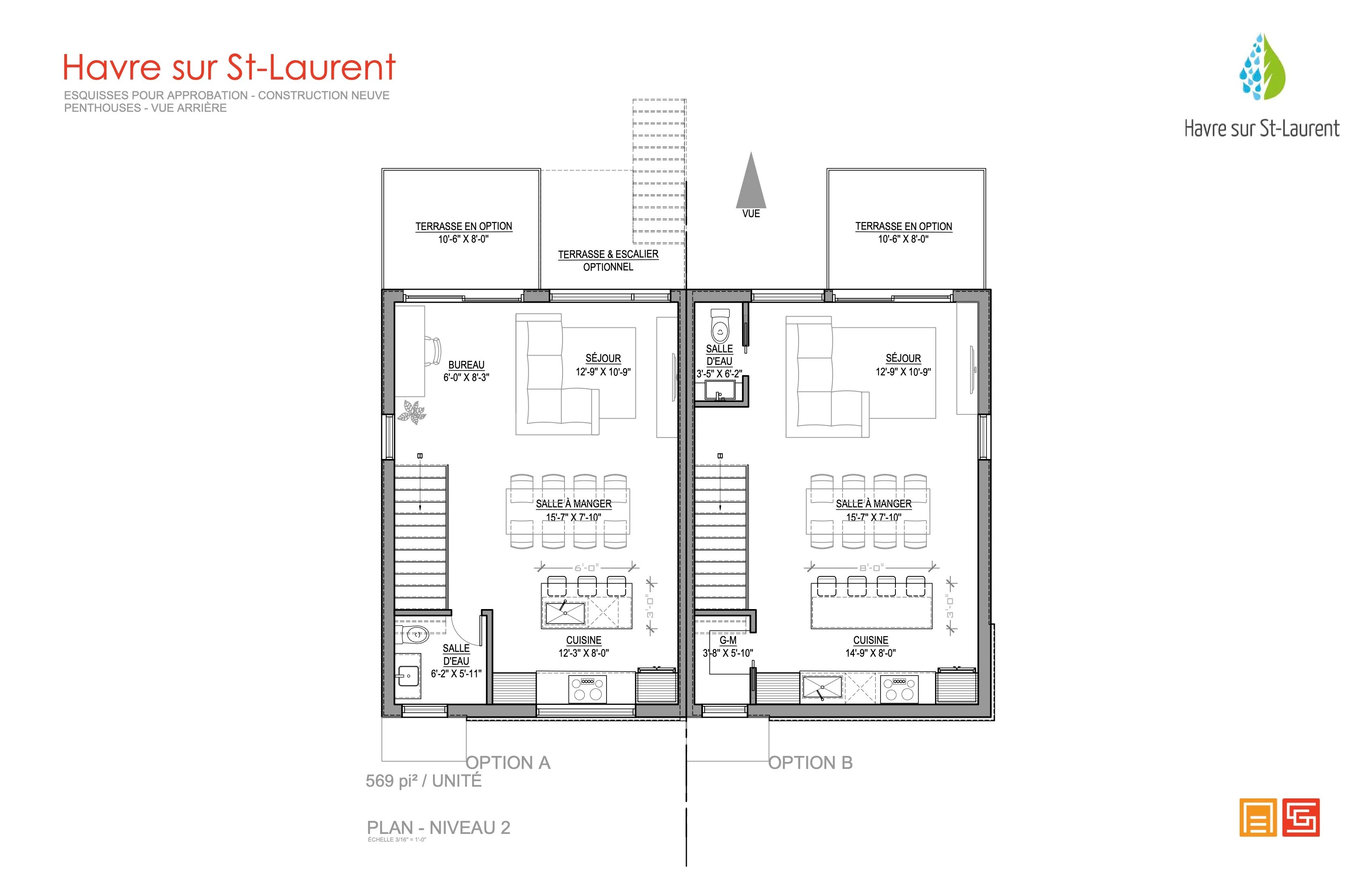 Plan de présentation Lux et Lux Penthouse rez de chaussé
