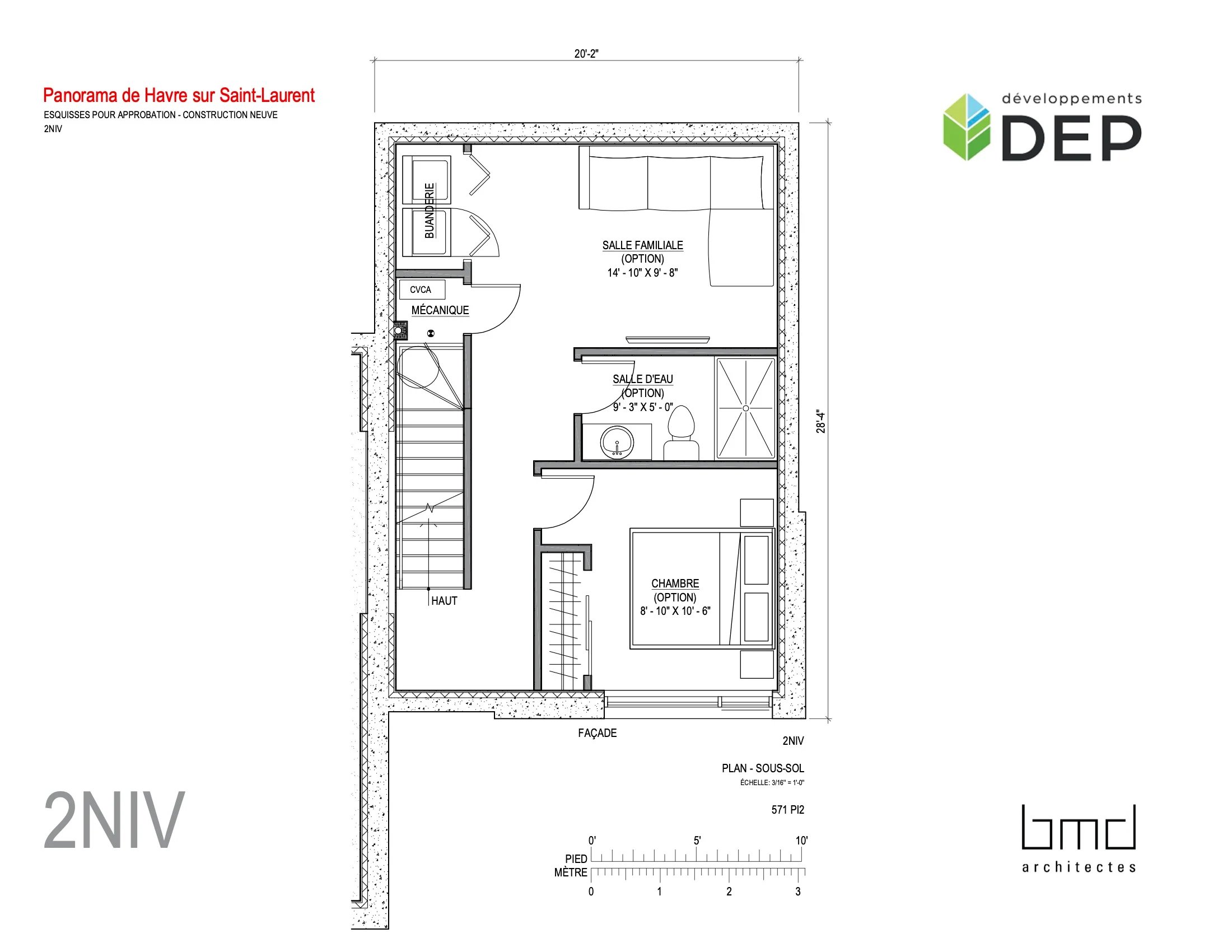 Plans client maisons de ville Vista A_2NIV PRÉSENTATION PLAN SOUS-SOL 2021-11-15 (1)