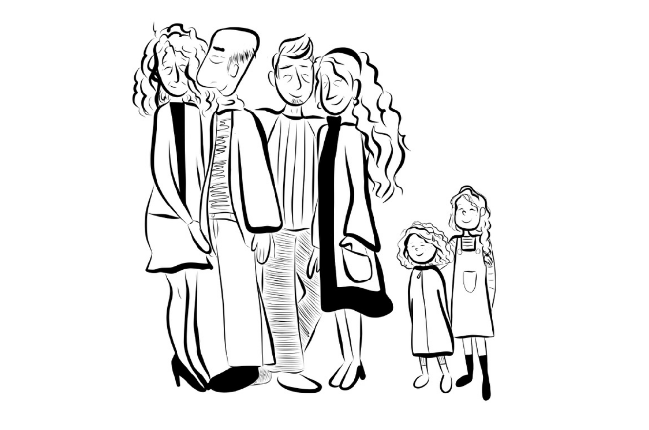 Illustration famille multigénérationnelle DEP – grande taille