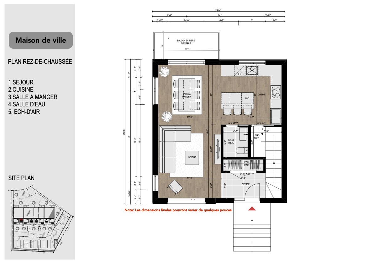 Maison de ville rez-de-chaussé