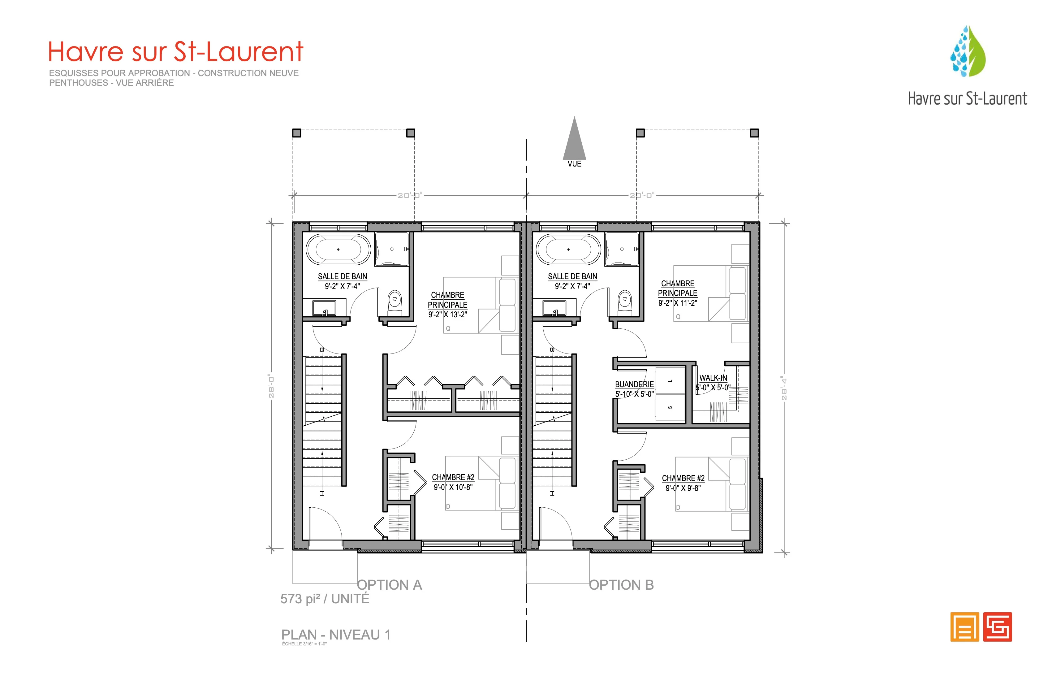 Plan de présentation Lux et Lux Penthouse étage