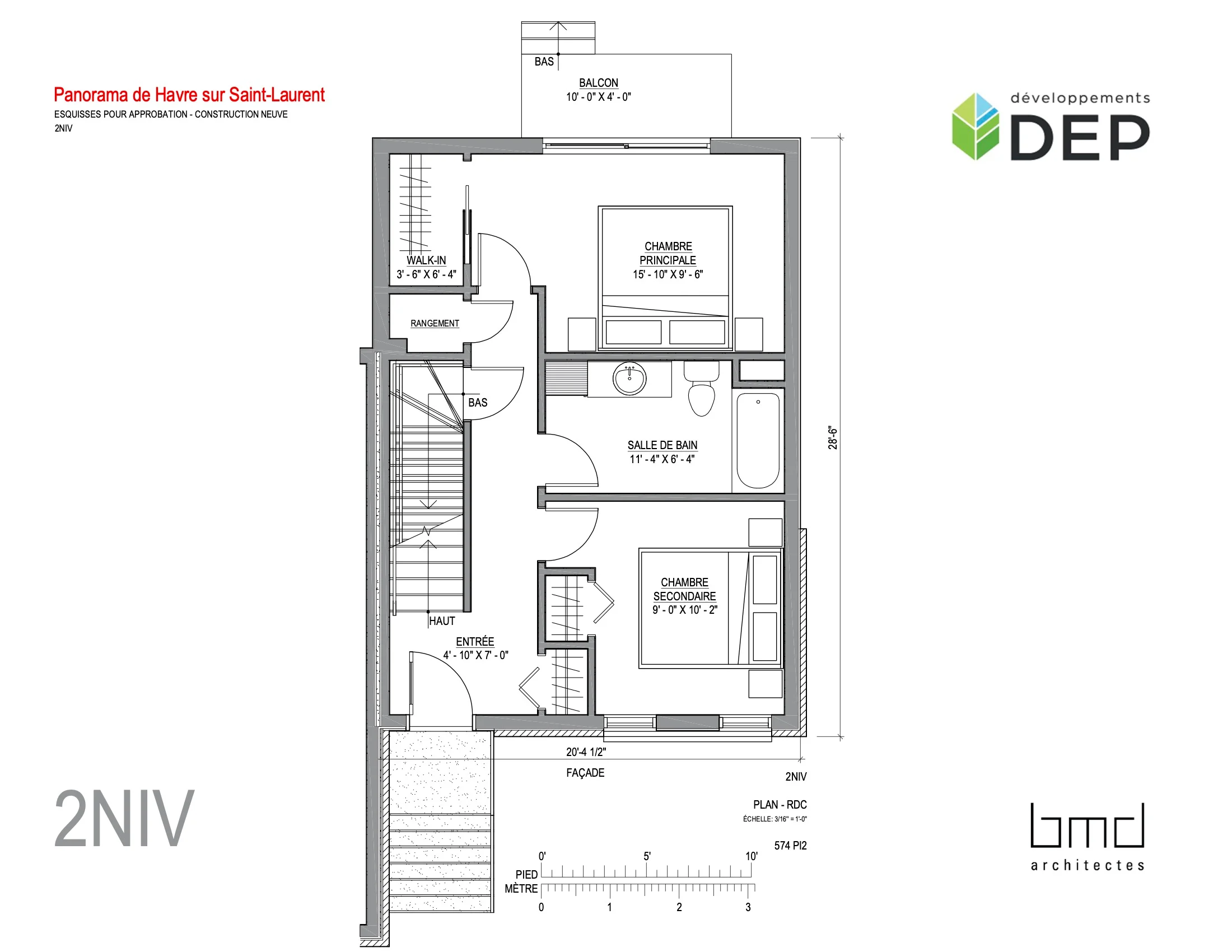 Plans client maisons de ville Vista A_2NIV PRÉSENTATION PLAN RDC 2021-11-15